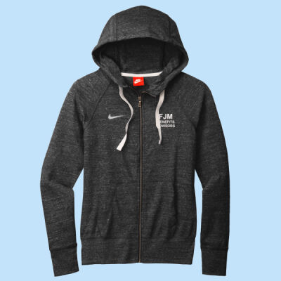FJM - Ladies Gym Vintage Full Zip Hoodie Thumbnail