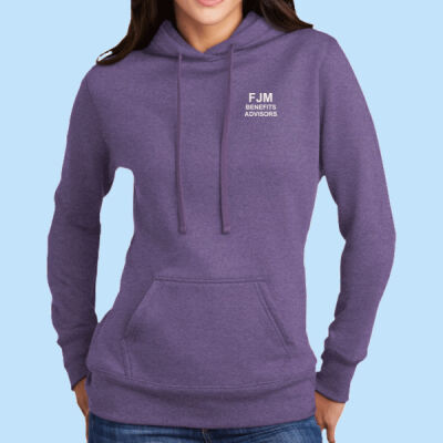 FJM - Ladies Core Fleece Pullover Hooded Sweatshirt Thumbnail