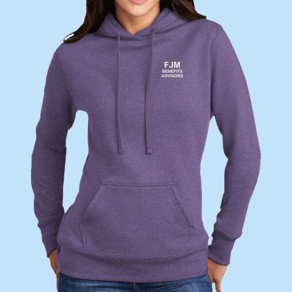 FJM - Ladies Core Fleece Pullover Hooded Sweatshirt Thumbnail