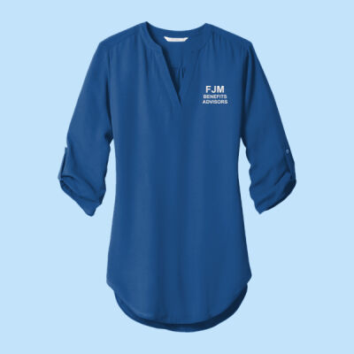 FJM - Ladies 3/4 Sleeve Tunic Blouse Thumbnail