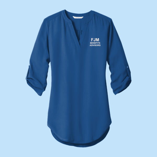 FJM - Ladies 3/4 Sleeve Tunic Blouse Thumbnail