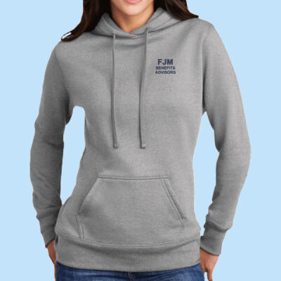 FJM - Ladies Core Fleece Pullover Hooded Sweatshirt Thumbnail